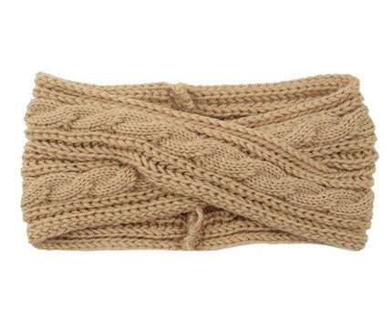 Bandeau Tricoté en Laine Ficelle