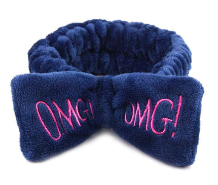 Bandeau Maquillage Doux et Élastique Bleu Marine