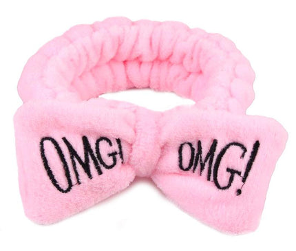Bandeau Maquillage Doux et Élastique Rose Clair