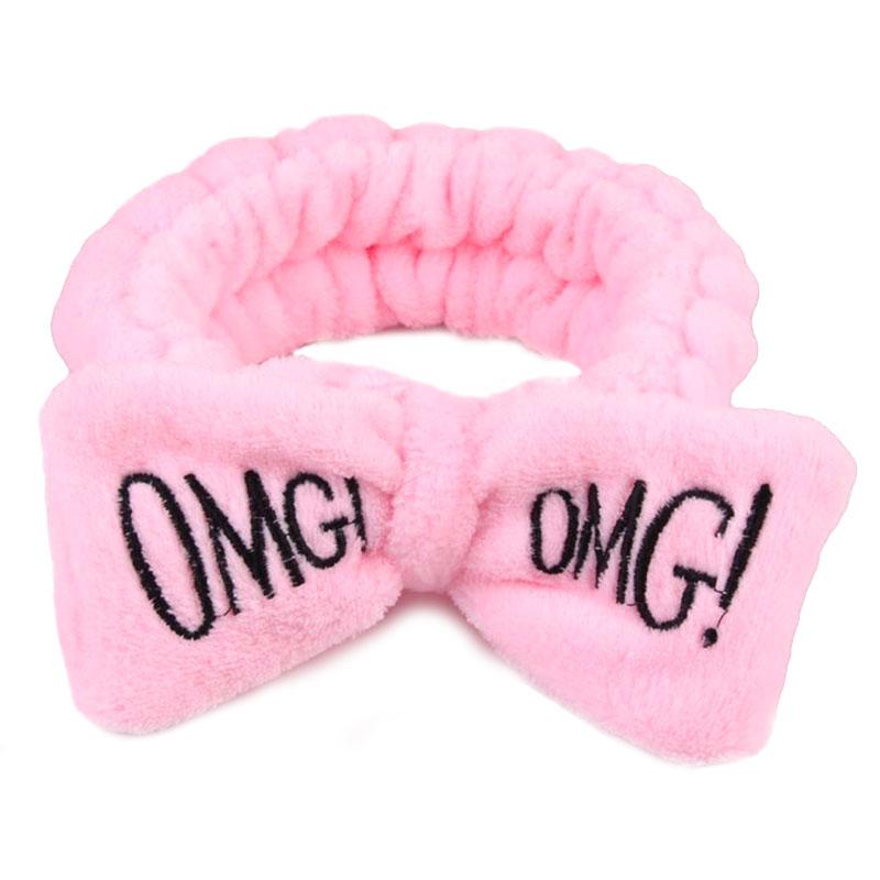 Bandeau Maquillage Doux et Élastique Rose Clair