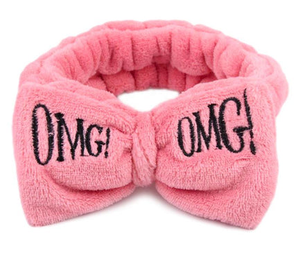 Bandeau Maquillage Doux et Élastique Vieux Rose