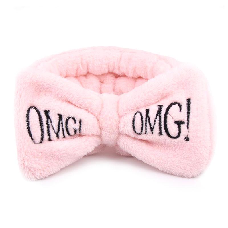 Bandeau Maquillage Doux et Élastique Rose poudre