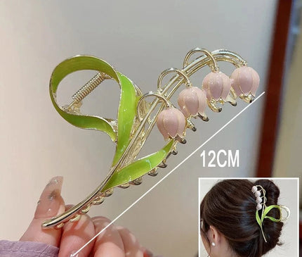 New Sweet Flower Durian Hair Claw Clip Ponytail Grab Hair Clips Shark Clip Woman Hairpins For Girl Hair Accessories Headdress S-6
