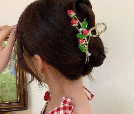 New Sweet Flower Durian Hair Claw Clip Ponytail Grab Hair Clips Shark Clip Woman Hairpins For Girl Hair Accessories Headdress