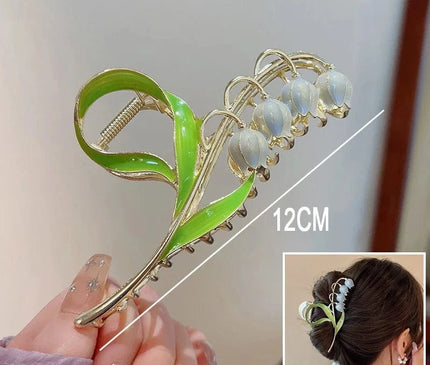 New Sweet Flower Durian Hair Claw Clip Ponytail Grab Hair Clips Shark Clip Woman Hairpins For Girl Hair Accessories Headdress S-5