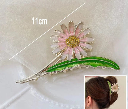 New Sweet Flower Durian Hair Claw Clip Ponytail Grab Hair Clips Shark Clip Woman Hairpins For Girl Hair Accessories Headdress S-12