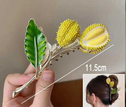 New Sweet Flower Durian Hair Claw Clip Ponytail Grab Hair Clips Shark Clip Woman Hairpins For Girl Hair Accessories Headdress S-1