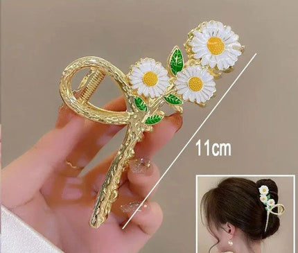 New Sweet Flower Durian Hair Claw Clip Ponytail Grab Hair Clips Shark Clip Woman Hairpins For Girl Hair Accessories Headdress S-2