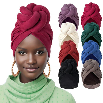 African Style Women Large 3D Flower Turban Hat Headwrap Beanie Hat Mujer Bandanas Headcover Chemo Cap Muslim Hair Accessories