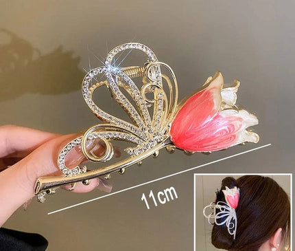 New Sweet Flower Durian Hair Claw Clip Ponytail Grab Hair Clips Shark Clip Woman Hairpins For Girl Hair Accessories Headdress S-18