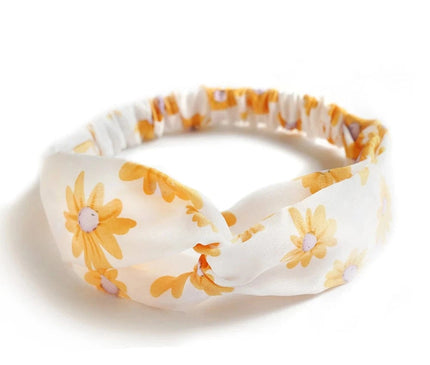 Accessoire Mode Tendance Blanc Jaune Fleurs