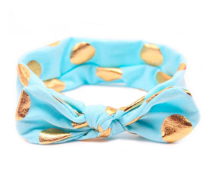 Bandeau Bébé Effet Noué Bleu Ciel