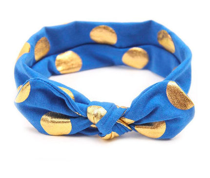 Bandeau Bébé Effet Noué Bleu