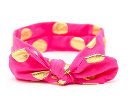 Bandeau Bébé Effet Noué Fushia