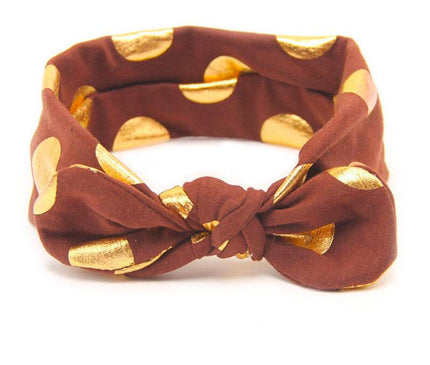 Bandeau Bébé Effet Noué Marron
