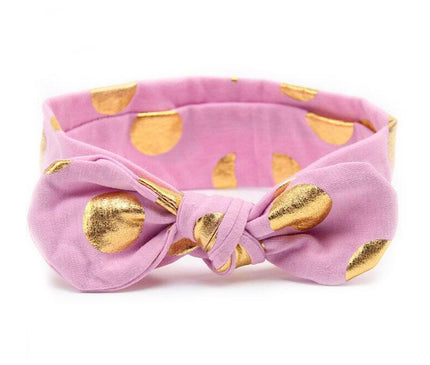 Bandeau Bébé Effet Noué Mauve