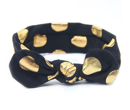 Bandeau Bébé Effet Noué Noir