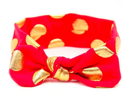 Bandeau Bébé Effet Noué Rouge