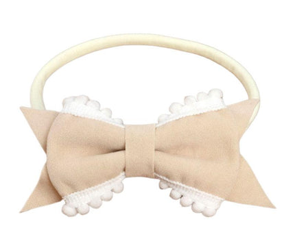 Bandeau Bébé Nœud Chic Beige