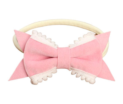 Bandeau Bébé Nœud Chic Rose Clair
