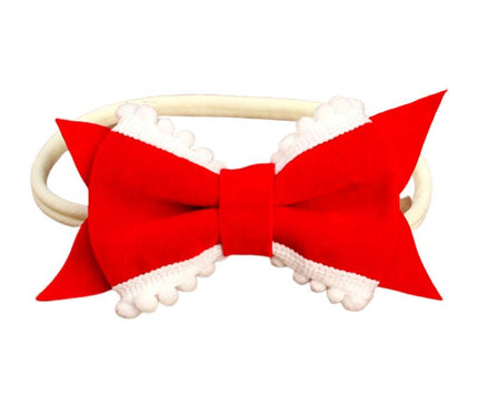 Bandeau Bébé Nœud Chic Rouge
