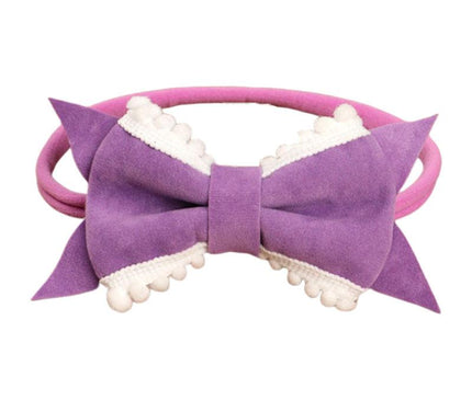 Bandeau Bébé Nœud Chic Violet