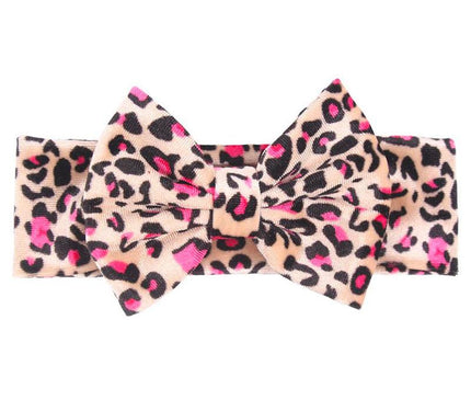 Bandeau Léopard Mode Bébé Leopard Rose