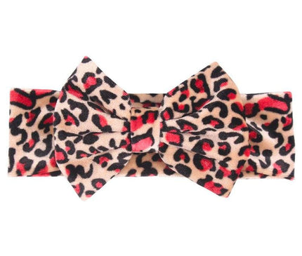 Bandeau Léopard Mode Bébé Leopard Rouge