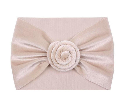 Bandeau Velours Bébé Fille Beige