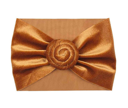 Bandeau Velours Bébé Fille Camel