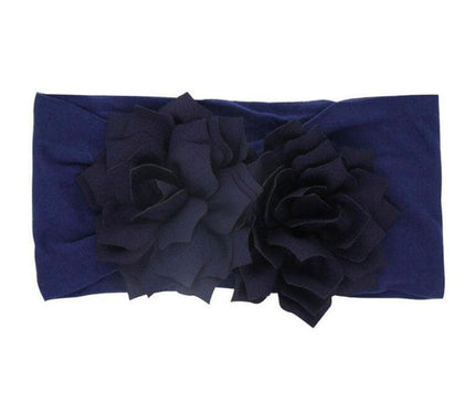 Bandeau Floral Fille Bébé Bleu Marine