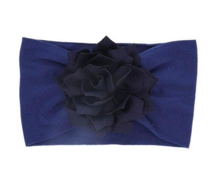 Bandeau Floral Bébé Gris Bleu Marine