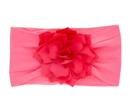 Bandeau Floral Bébé Gris Rose