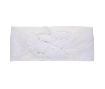 Bandeau Tressé Doux pour Bébés Blanc