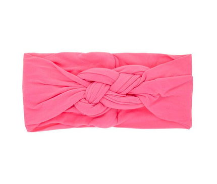 Bandeau Tressé Doux pour Bébés Rose