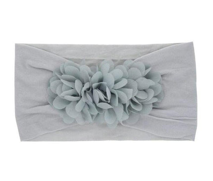 Bandeau Enfant avec Fleur Gris