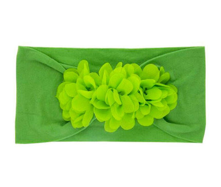 Bandeau Enfant avec Fleur Vert