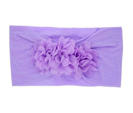 Bandeau Enfant avec Fleur Mauve