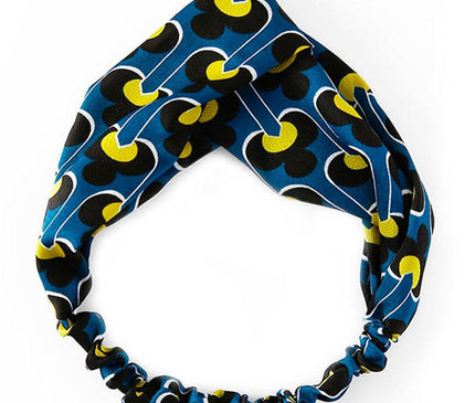 Bandeau Femme Imprimé Géométrique Bleu
