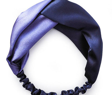 Bandeau Satiné Élastique Femme Bleu