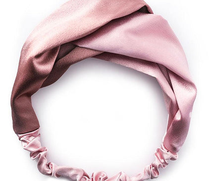 Bandeau Satiné Élastique Femme Rose poudre