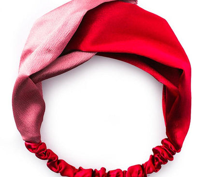 Bandeau Satiné Élastique Femme Rouge
