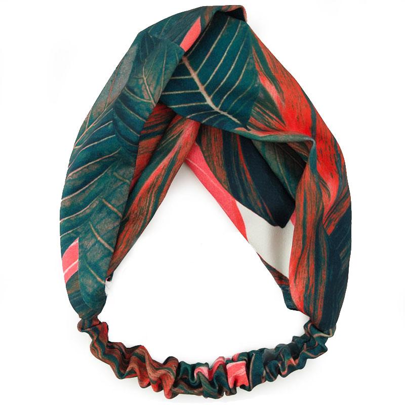 Bandeau Torsadé Effet Satiné Brique