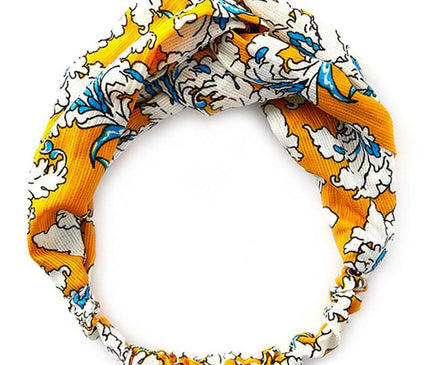 Bandeau Floral Japonais Chic Jaune
