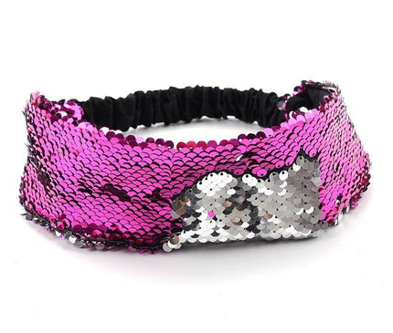 Bandeau Glamour à Sequins Fuschia