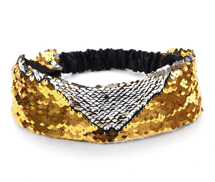 Bandeau Glamour à Sequins Or Argent
