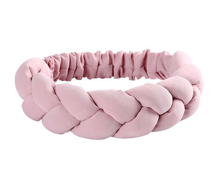 Bandeau Tressé Femme Élégant Rose