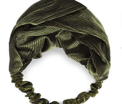 Bandeau Velours Femme Chic Vert