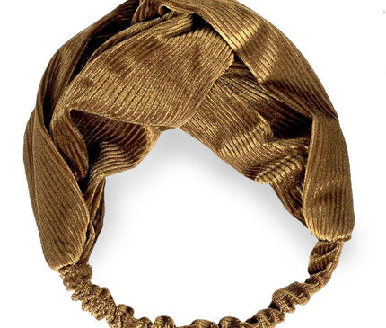 Bandeau Velours Femme Chic Moutarde