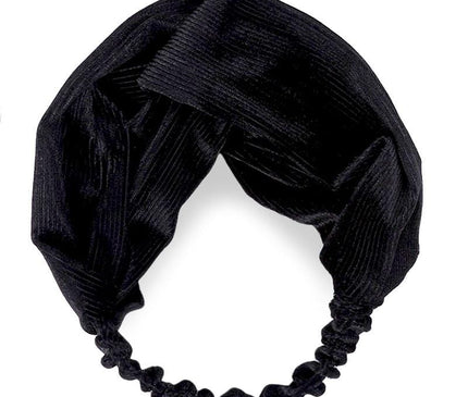 Bandeau Velours Femme Chic Noir